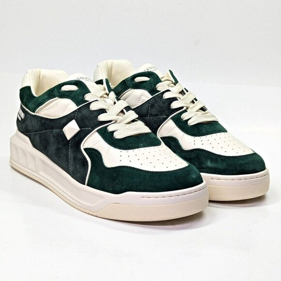 NWOB Valentino Garavani Men\'s Green Suede One Stud Trainers Size 46 (MSRP $980) main image 12